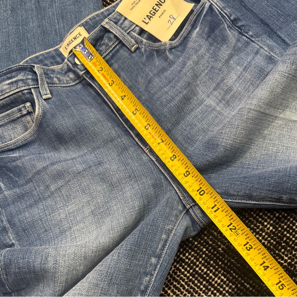 L’Agence Sera High Rise Flare Jeans in Bordello. - Picture 8 of 13